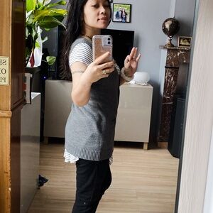 Hallmark Gray Off-the-Shoulder Sweater